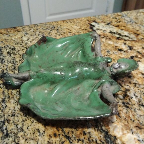 Early ANTIQUE Art Deco FIGURAL ASHTRAY BALLERINA, LADY DANCER ash tray - Picture 4 of 12
